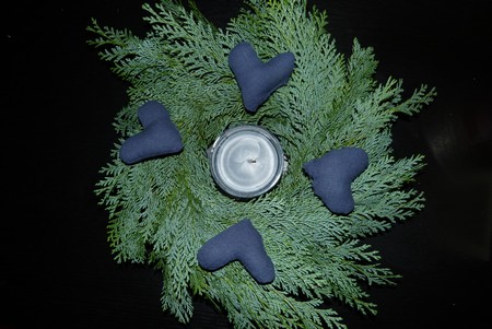 Vánoční tvoření - dekorace se srdíčky