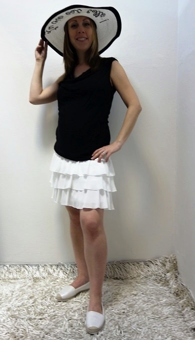 Těhotenské oblečení - těhotenská sukně s halenkou